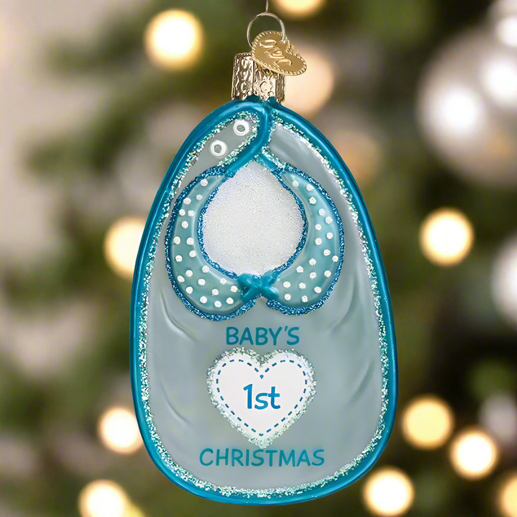 Blue Baby Bib Ornament