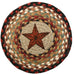 Round Mini Swatch Trivet Rug by Capitol Earth Rugs (Barn Stars)