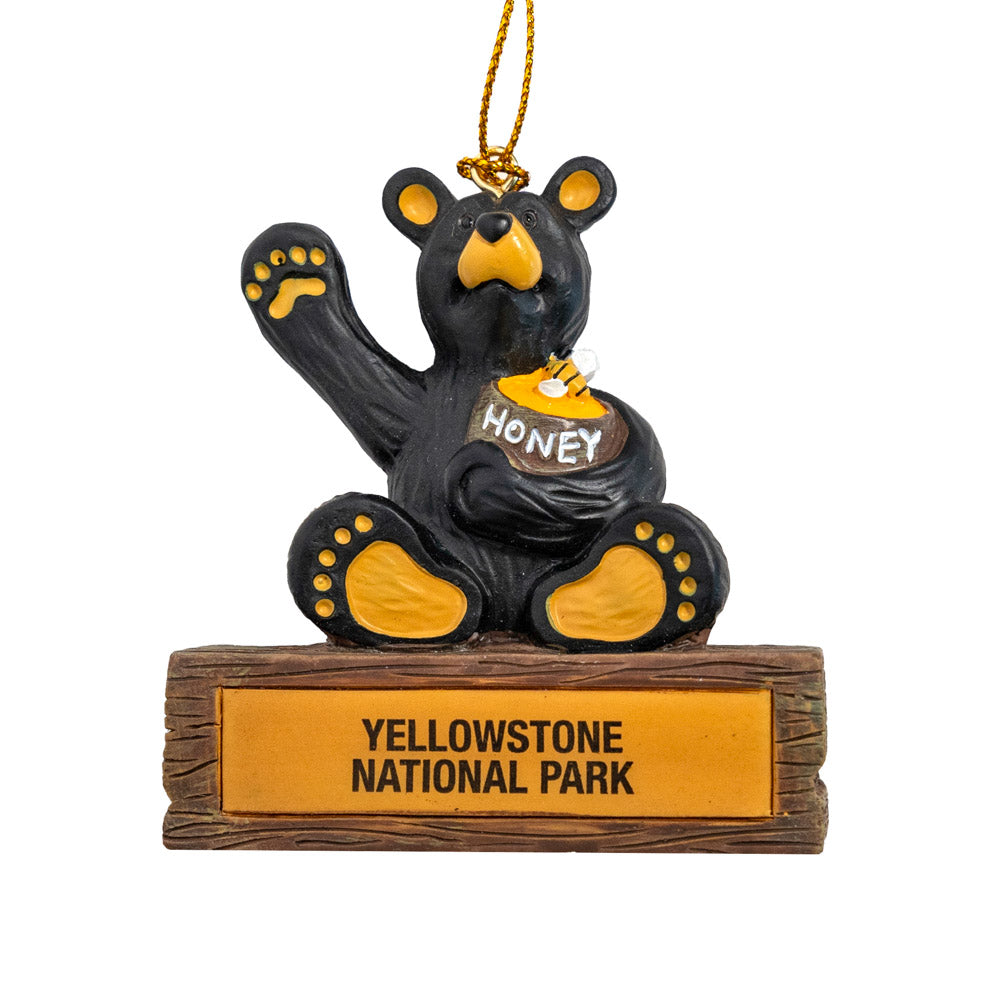 Bearfoots Bears Be My Honey Yellowstone National Park Ornament by Jeff Fleming