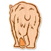 Bear Butt Color Maple Sticker