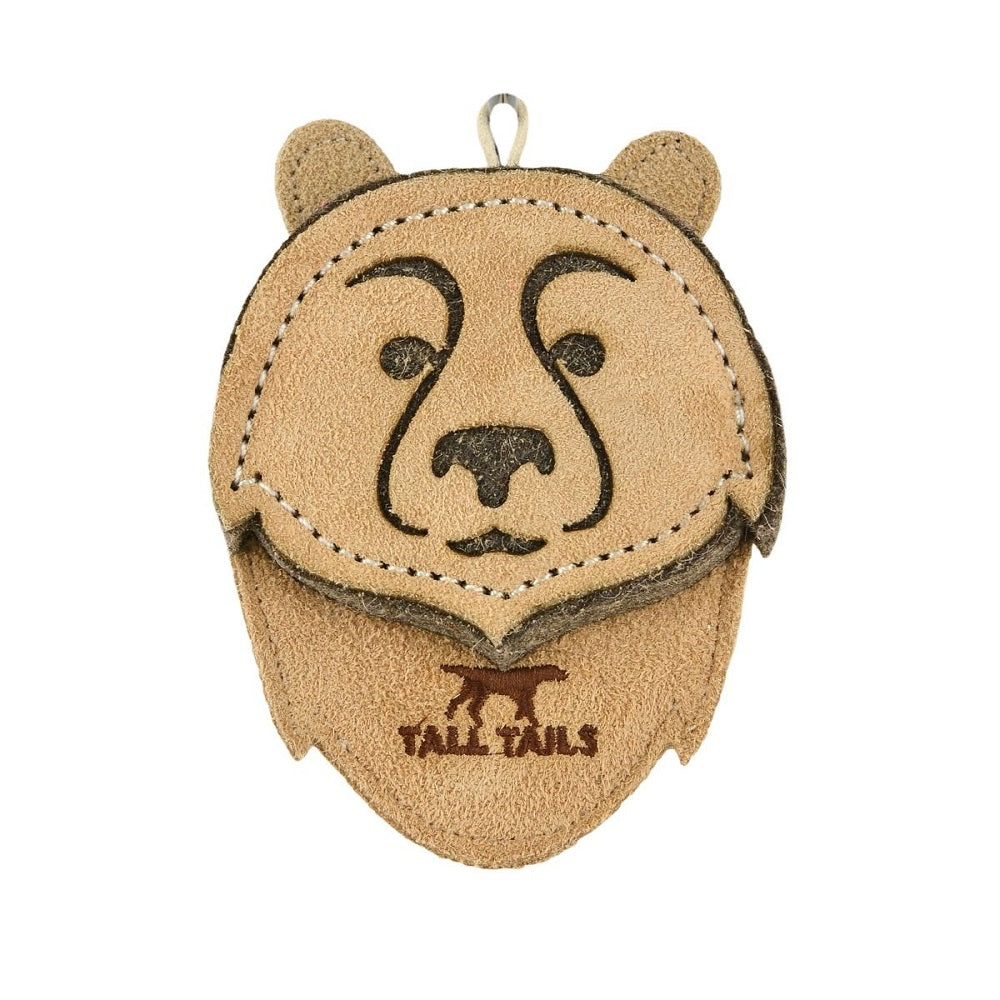 4" Bear Natural Leather & Wool Toy by Tall Tails