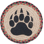 Round Mini Swatch Trivet Rug by Capitol Earth Rugs (Bear Paw)