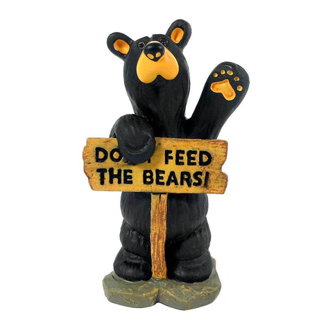 Bearfoots Don't Feed the Bears Mini Figurine by Big Sky Carvers