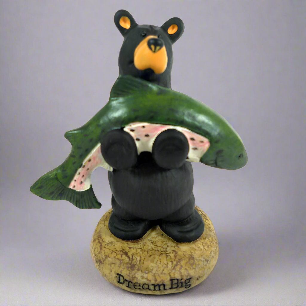 Bearfoots Dream Big Fish Mini Figurine by Big Sky Carvers