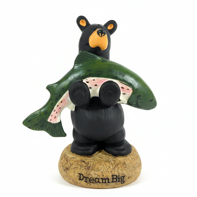 Bearfoots Dream Big Fish Mini Figurine by Big Sky Carvers