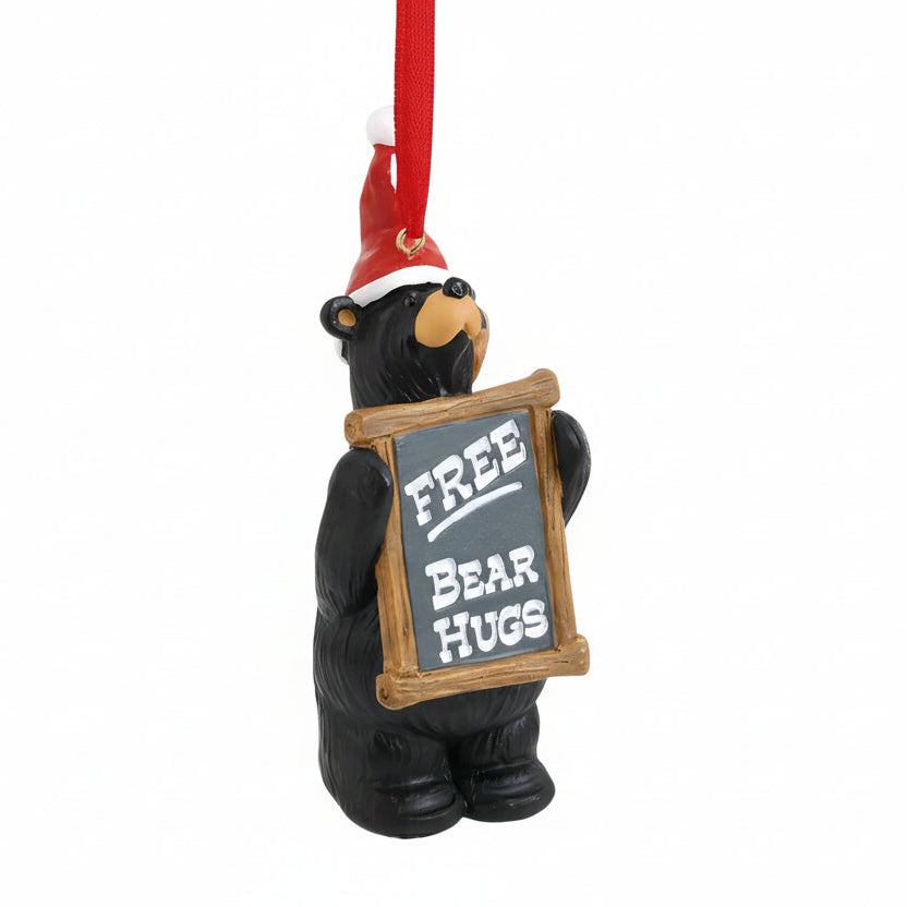 Bearfoots Free Bear Hugs Christmas Ornament by Jeff Fleming from Big Sky Carvers at Montana Gift Corral