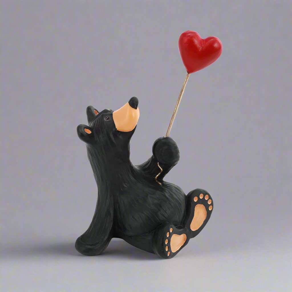 Bearfoots Give Love Mini Figurine by Big Sky Carvers designed by Jeff Fleming
