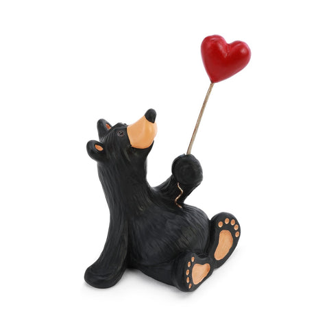 Bearfoots Give Love Mini Figurine by Big Sky Carvers designed by Jeff Fleming
