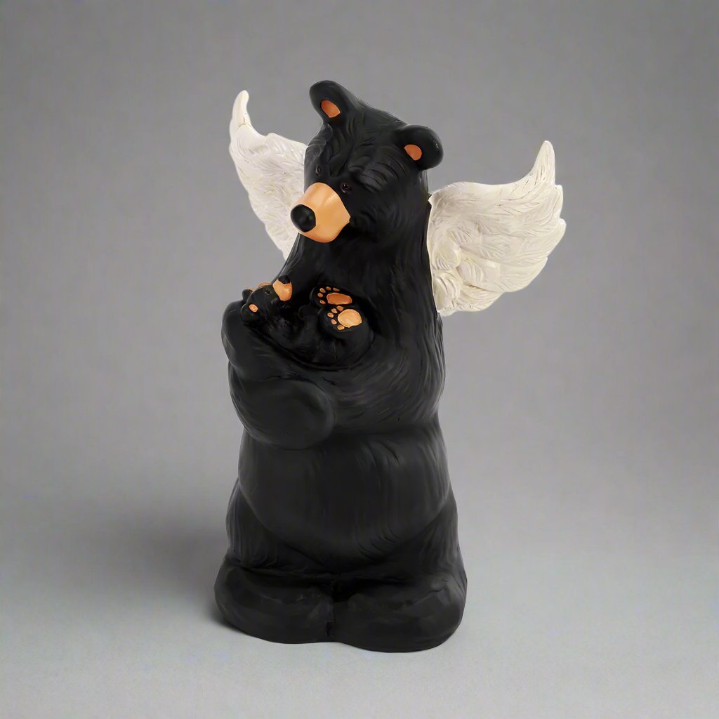 Bearfoots Little Angel Bear Figurine by Jeff Fleming at Big Sky Carvers, Demdaco