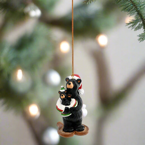 Bearfoots Snowshoe with Baby Bear Ornament by Jeff Fleming