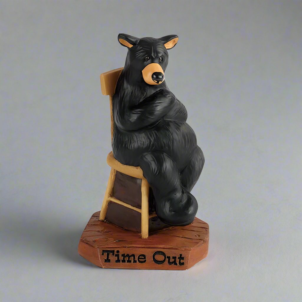 Bearfoots Bear in Time Out Figurine by Jeff Fleming from Big Sky Carvers and Demdaco