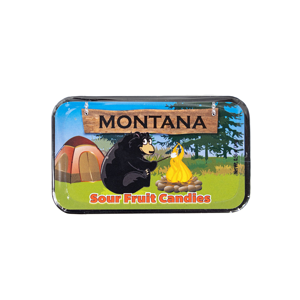Bear with Montana Fruit Candy Tins