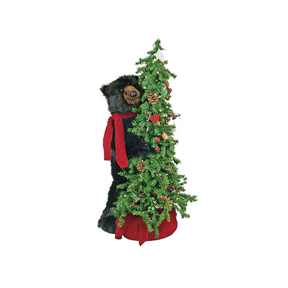 Berry Christmas Tree Black Bear by Ditz Designs