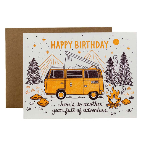 The Birthday Camper Card by Noteworthy Paper & Press is a great way to show someone to get out there and experience what the world has to offer, especially on their birthday.
