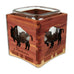 Montana Bison Cedar Candleholder by Wood You Tell Me 
