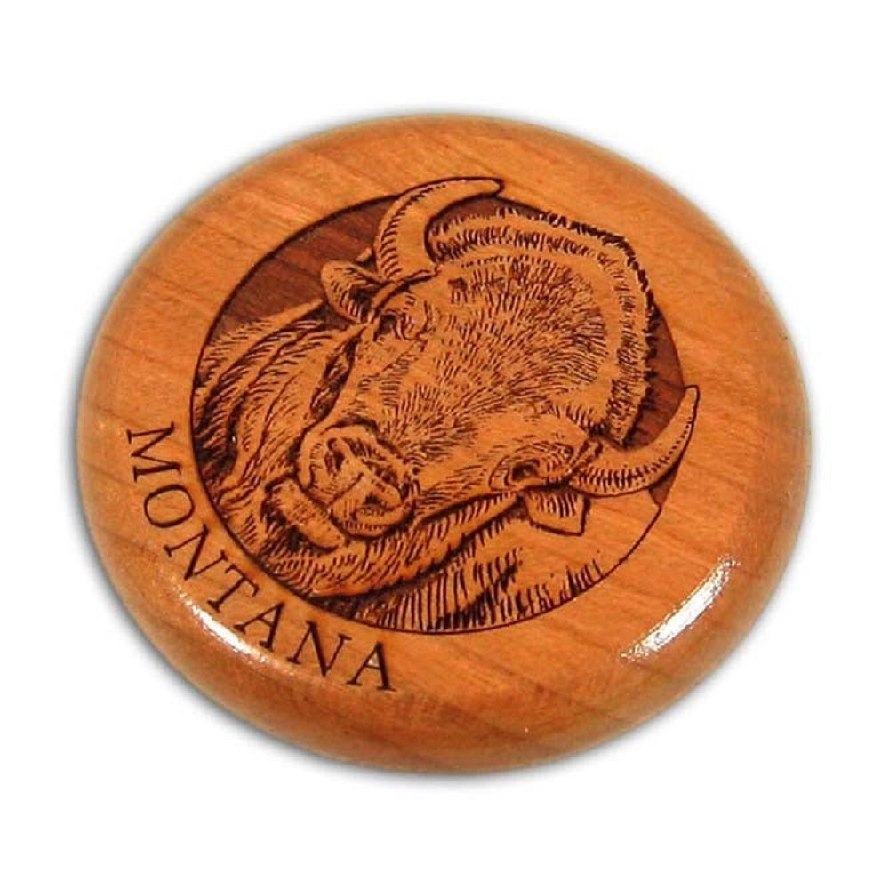 Bison Compass Keychain