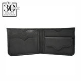 Bi-Fold Bison Leather Wallet With Coin Pocket by The Leather Store (4 colors)