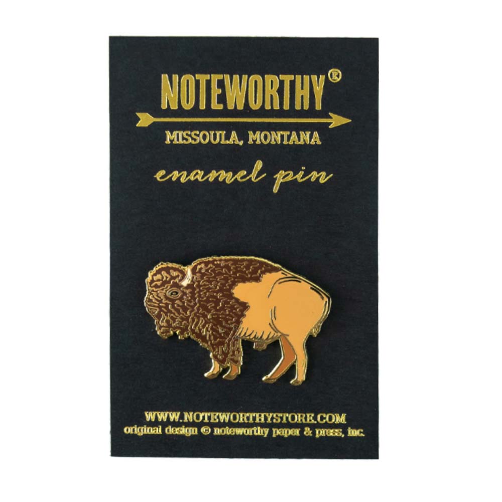 The Bison Pin by Noteworthy Paper & Press is a fun pin design that can not only communicate support for Montana, but also for the surrounding states and Yellowstone National Park!