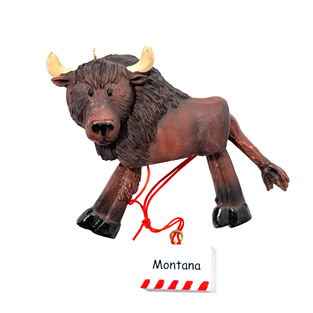 Buffalo Pull String Ornament by Mother Moose Enterprises
