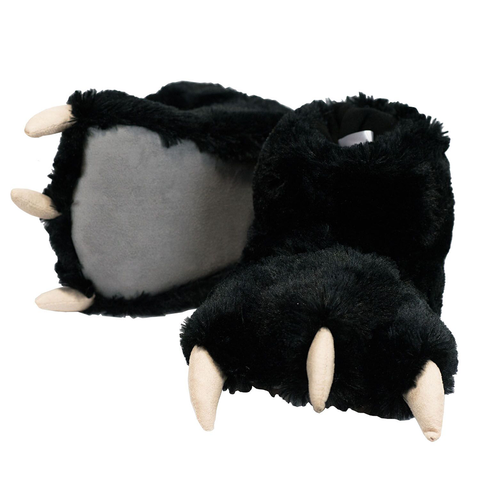 Black Bear Paw Slippers by Lazy One