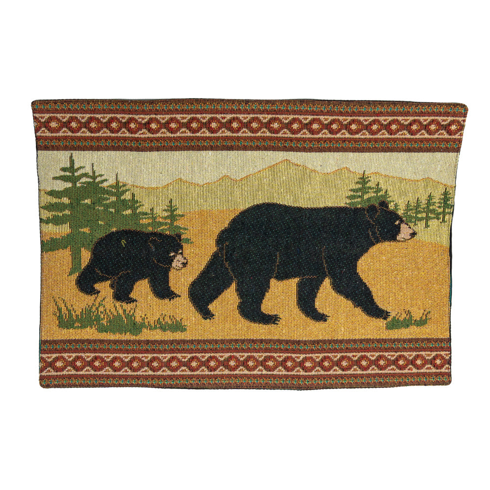 Black Bear Placemat by Kinara Fine Weavings