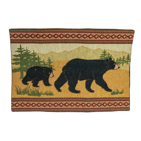 Black Bear Placemat by Kinara Fine Weavings