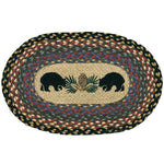 Oval Mini Swatch Trivet Rug by Capitol Earth Rugs (Black Bears)