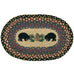 Oval Mini Swatch Trivet Rug by Capitol Earth Rugs (Black Bears)