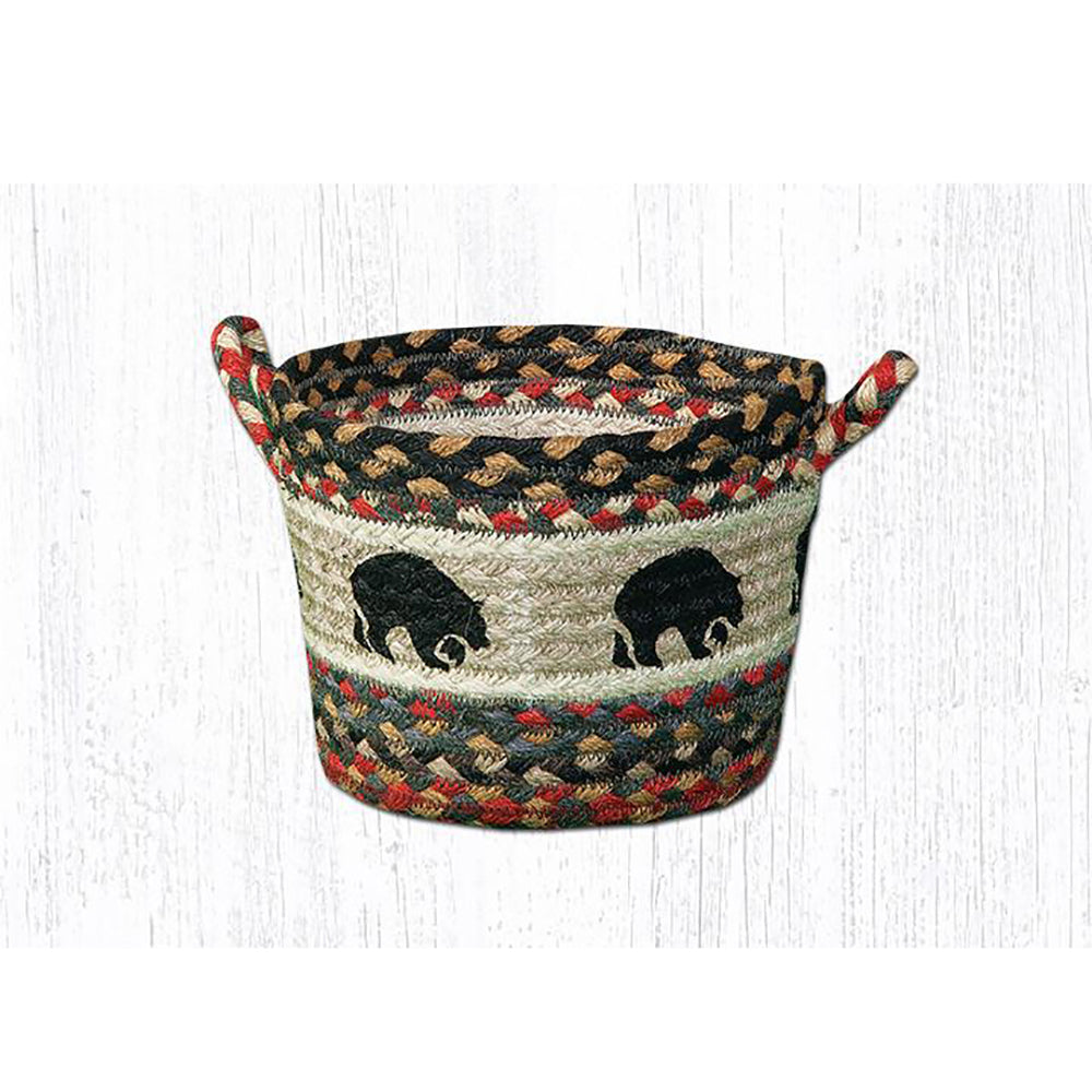Black Bear Printed Utility Basket