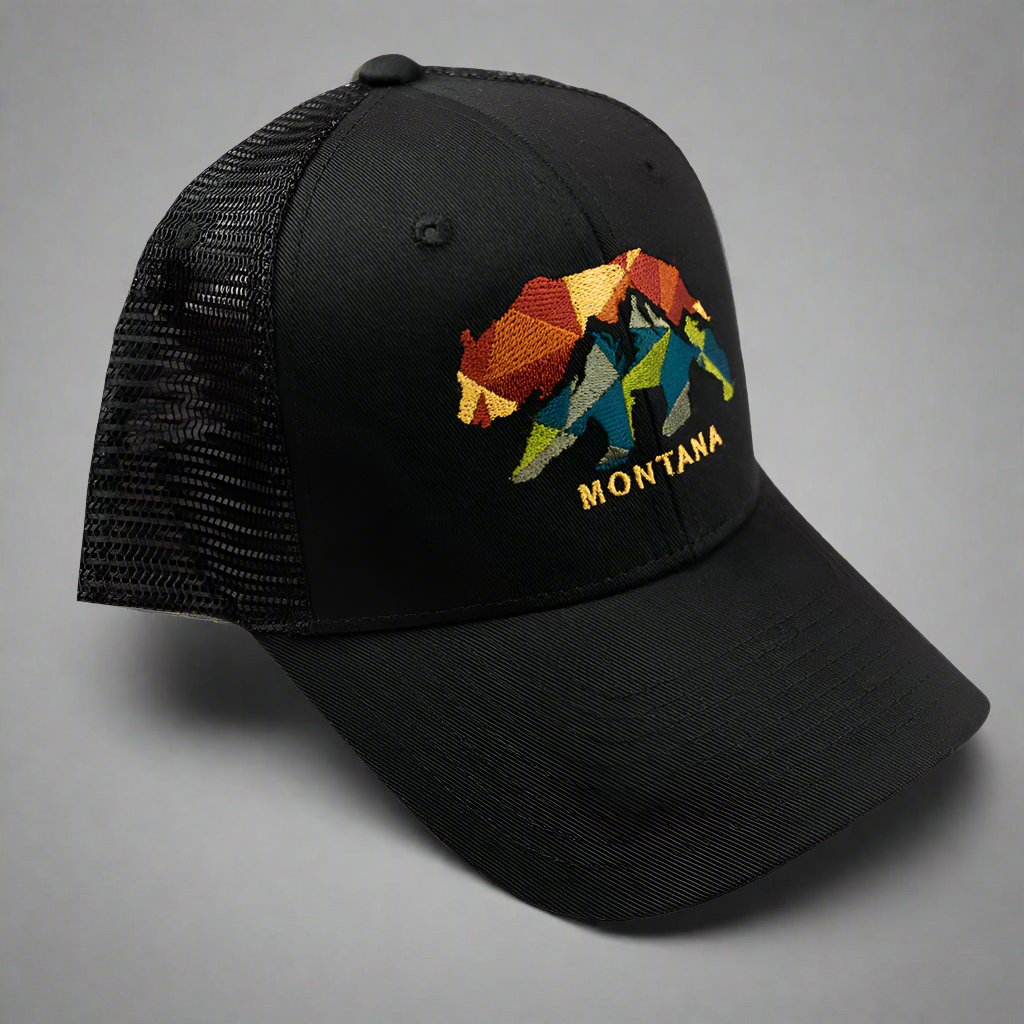 Black Remnant Bear Mountains Montana Cap by Lakeshirts