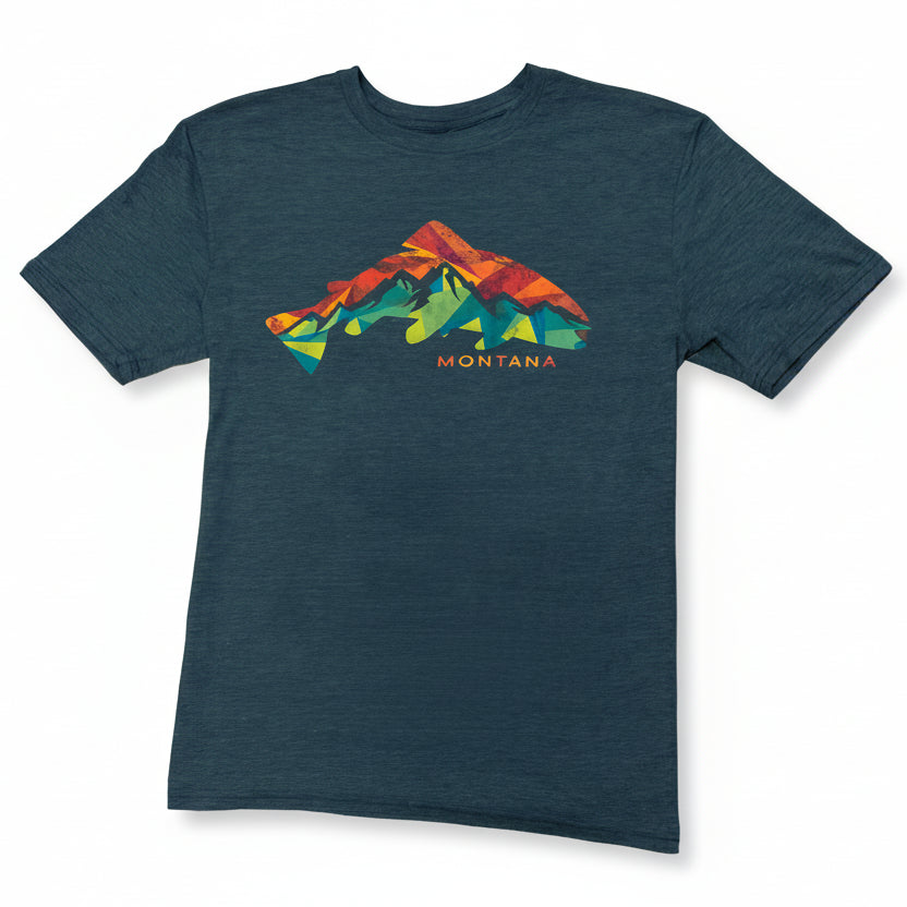 Black Remnant Trout Montana Tshirt by Lakeshirts