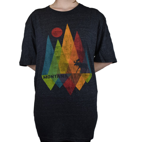 Black Shard Mountain Moose T-Shirt by Lakeshirts