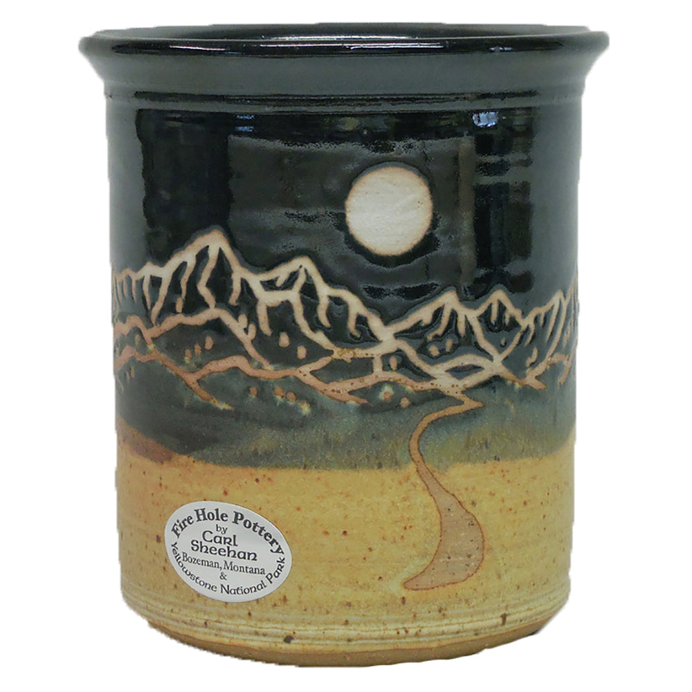 Moon Over Montana Utensil Holder by Fire Hole Pottery