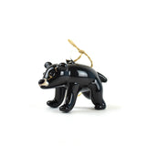 Black Blown-Glass Bear Christmas Ornament by Art Studio Company at Montana Gift Corral