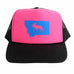 Black and Pink Moose Montana Trucker Hat
