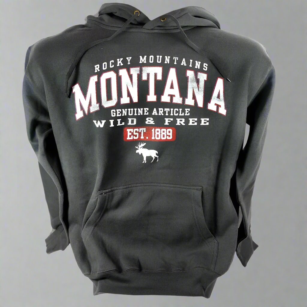 Blue and Smoke Moose Montana T-Shirt and Hoodie Combo