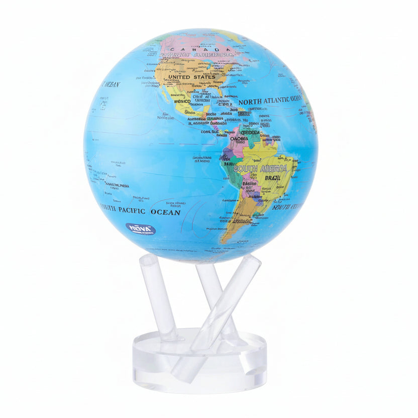 Blue with Political Map MOVA Globe