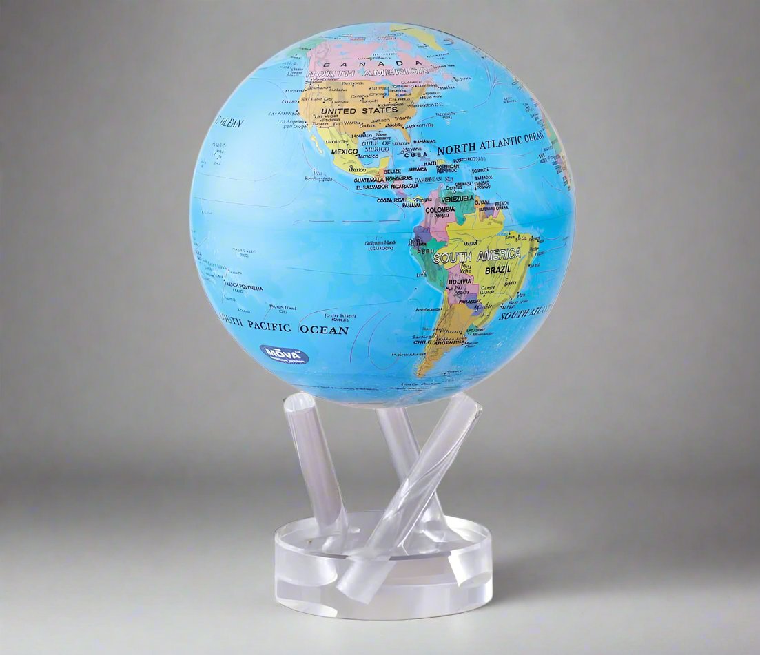 Blue with Political Map MOVA Globe