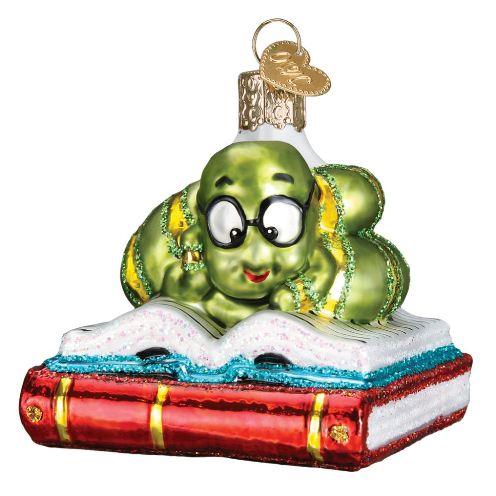 Bookworm Christmas Ornament by Old World Christmas