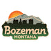 Bozeman Montana City Badge Color Maple Sticker