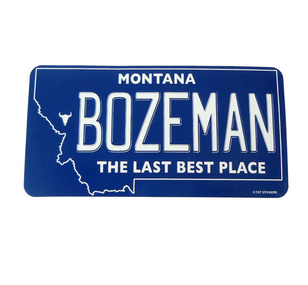 Bozeman Montana License Plate Sticker 