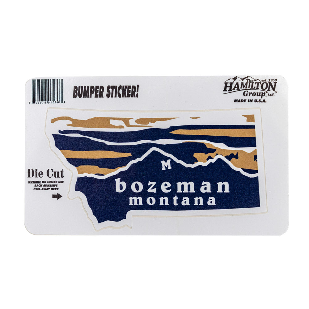Bozeman Montana Collegiate Sunset Bumper Sticker by The Hamilton Group