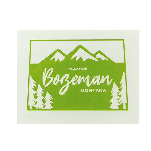 Bozeman Montana Trees Card by KTF Designs