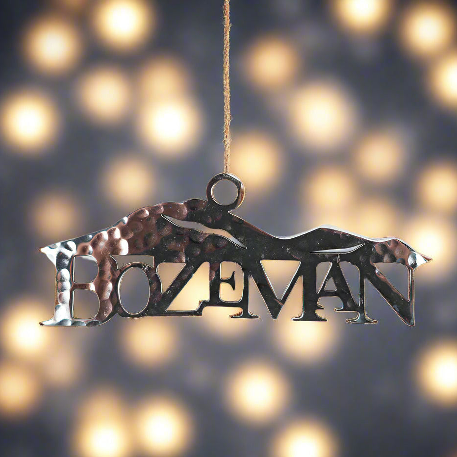 Bozeman Mountains Stainless Steel Ornament - Silver