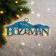 Bozeman Mountains Stainless Steel Ornament - Blue