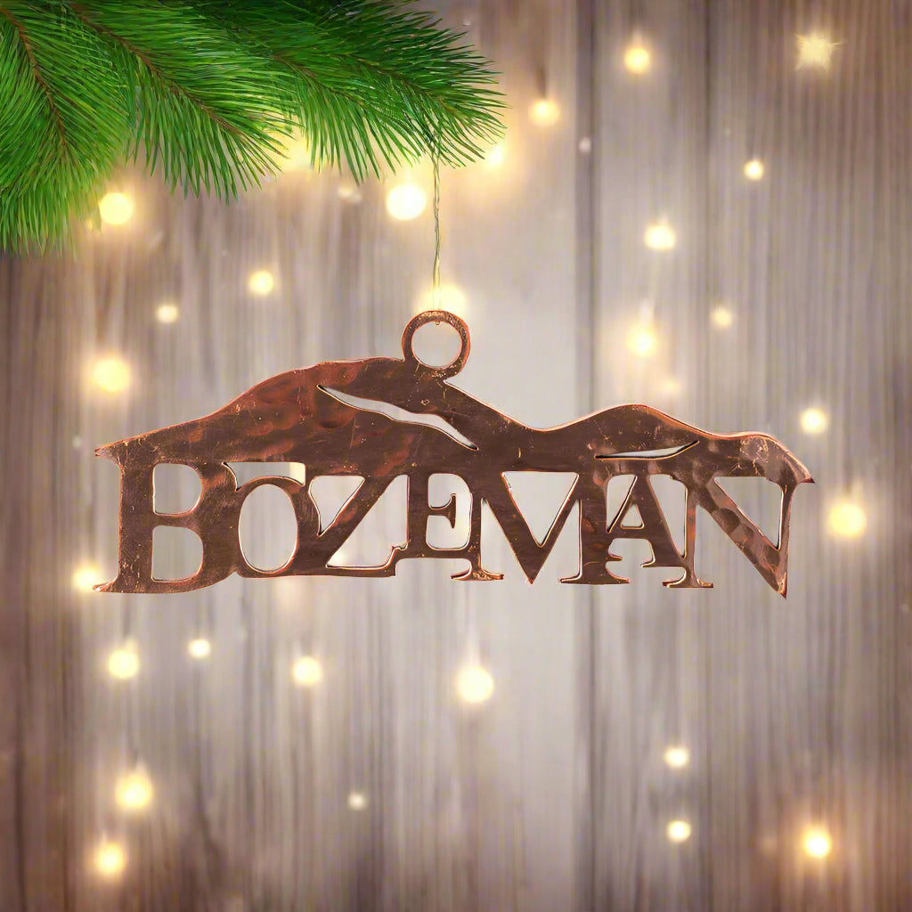 Bozeman Mountains Stainless Steel Ornament - Copper