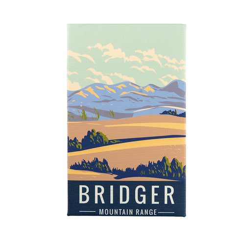 Bridger Mountain Range Canvas Magnet by Sunnie Lane