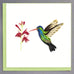 Bird Square Greeting Card by Quilling Card