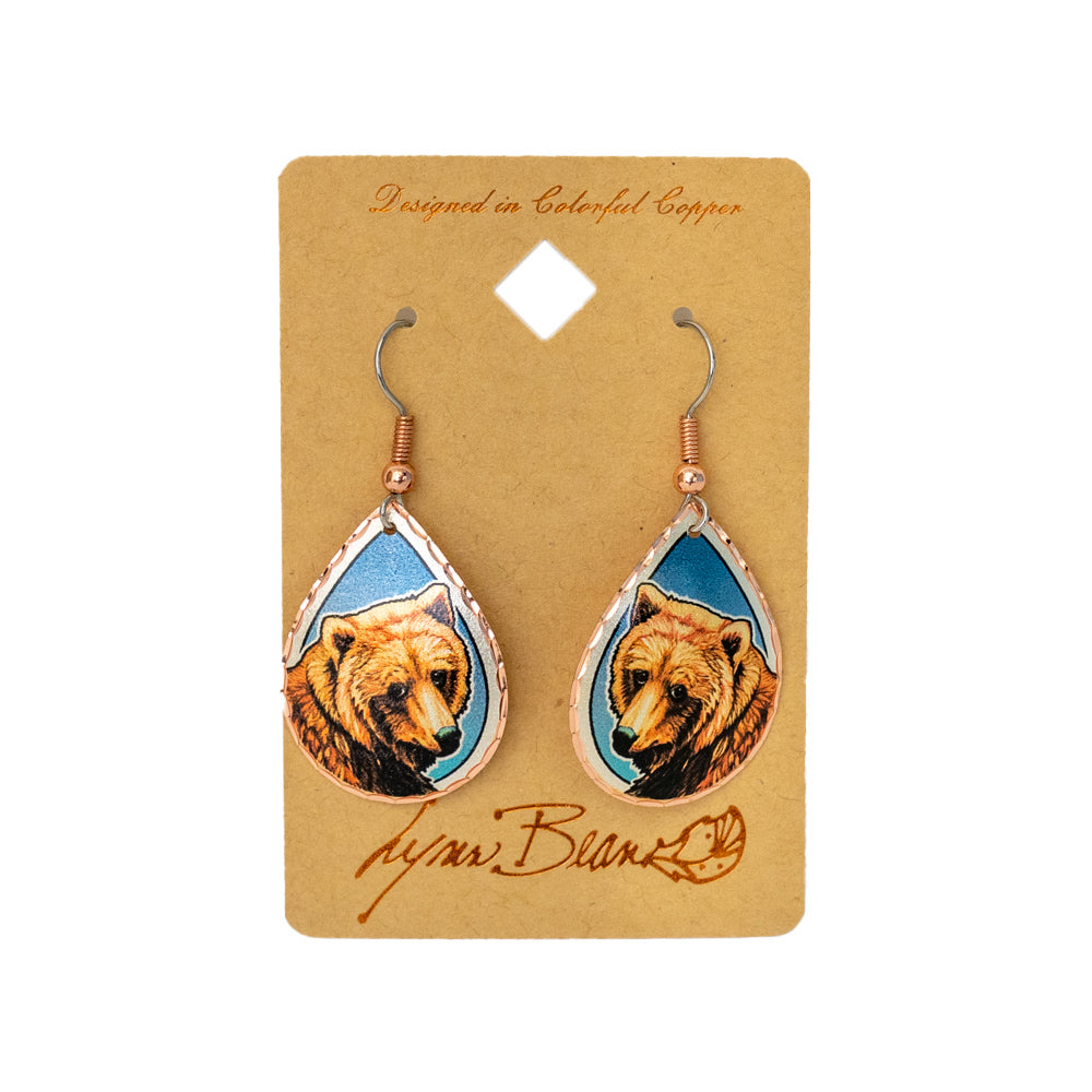Brown Bear Earrings by Lynn Bean