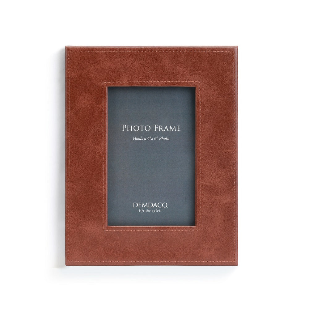 The Leather 4x6 Frame by Demdaco brings you a modern and simple picture frame, perfect for the person that is looking for a frame that isn't overly decorative and distracts from the rest of your home decor.